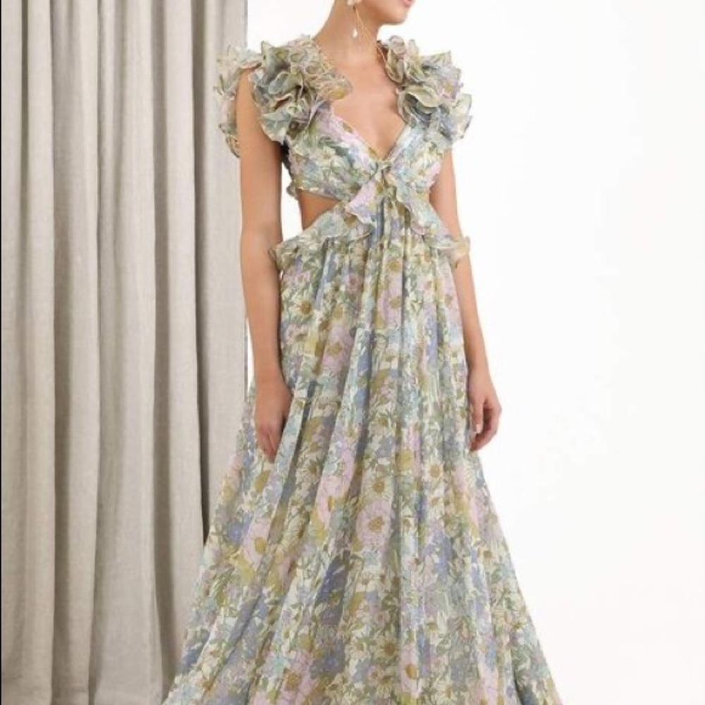 Floral Ruffle Maxi Dress - Picture 3 of 16